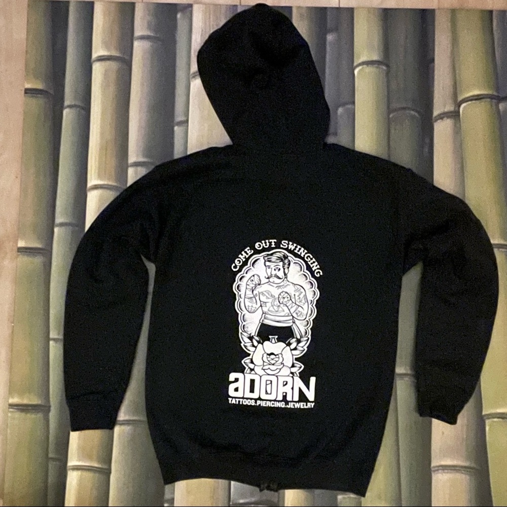 Adorn -Tattoos•Piercings•Body Jewelry-Will  Fit Women’s XS Black White Graphics